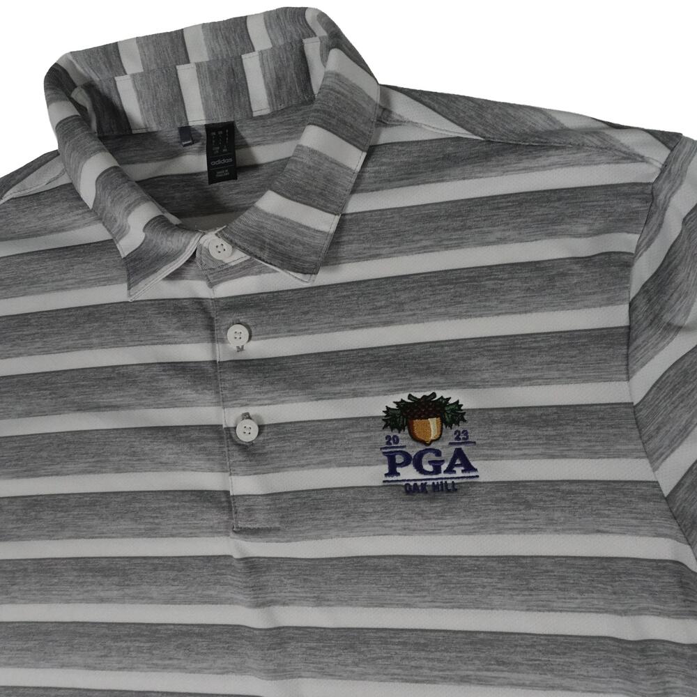 Oak Hill PGA Championship 2023 Adidas Performance Striped Golf Polo Men's Large